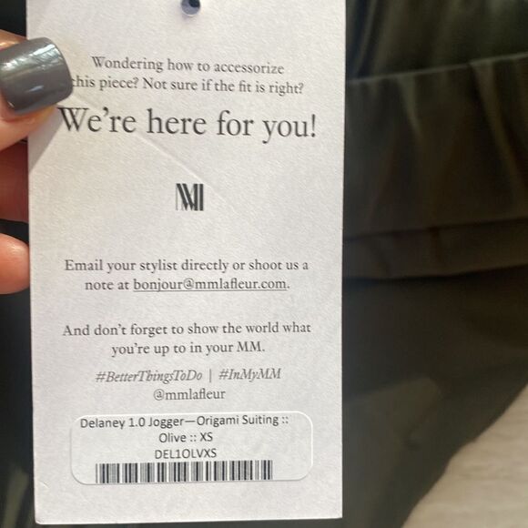 M.M LAFLEUR The Delaney Jogger - OrigamiTech Olive XS NWT in packaging - Picture 14 of 14